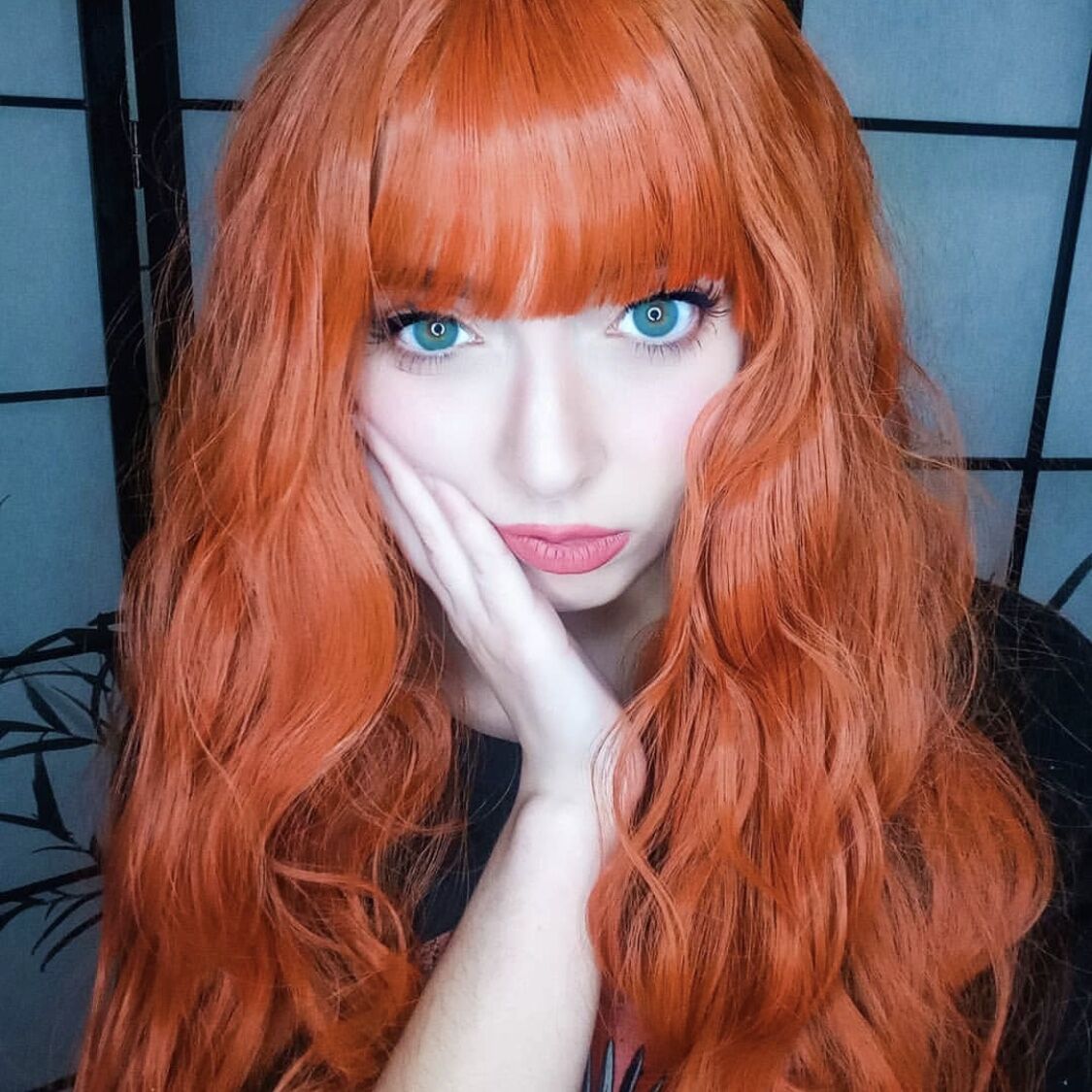 REVIEW FOR Lolita Pink red Gradient Curly Wig yv40995