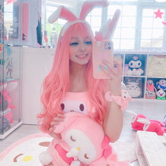 Review for lolita pink cos wig YV42985