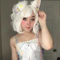 Review For Lolita White Roll Short Wig Yv42850