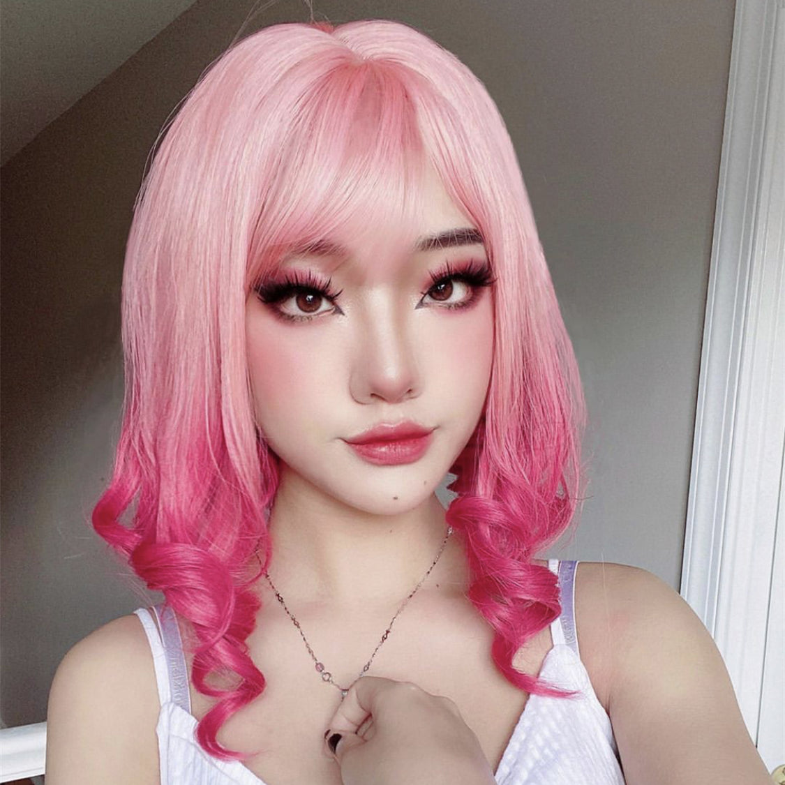 Review for Harajuku black pink wig YV43006 main image 0
