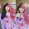 Review For Cute Pink Brown Wig Yv42853