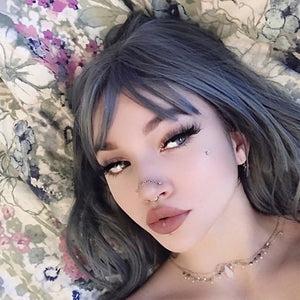 Review For Lolita Gray Blue Straight Wig YV42996 main image 1