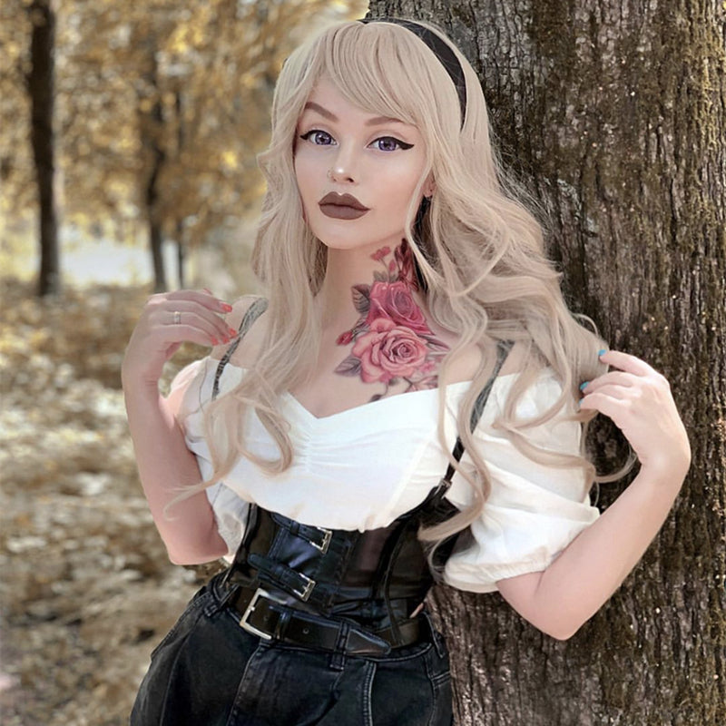 Review For Golden Lolita Long Roll Wig Yv42601