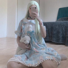 Review For Japanese Lolita Cute Cartoon Pattern Dress Yv43278