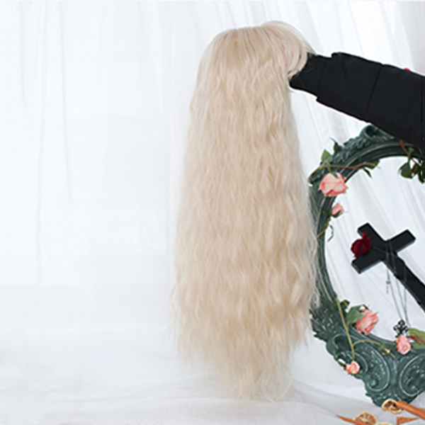 Lolita golden long curly wig YV46100