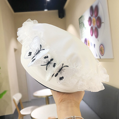 Bow embroidery beret YV43648