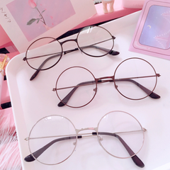 Lolita round frame flat glasses YV43729
