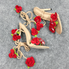 Rose flower high heel shoes yv30145