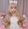 Lolita golden long curly wig yv30176