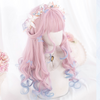 lolita pink blue gradient unicorn wig yv30186