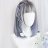 Gray blue highlight wig yv30191