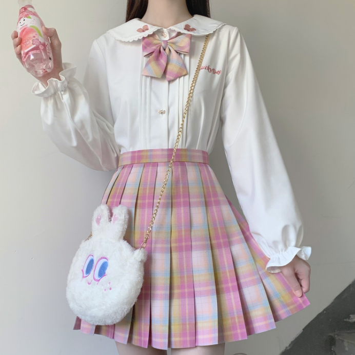 Japanese rabbit bear embroidered shirt yv30210