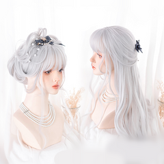 Lolita silver long curly wig yv30214