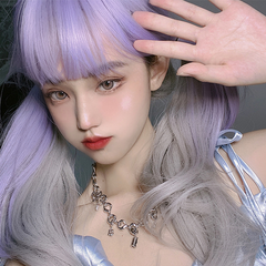lolita purple gray gradient wig yv30221