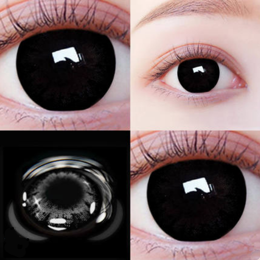 Black contact lenses (two pieces) yv30241