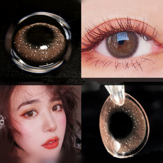 Starry Brown contact lenses (two pieces) yv30247