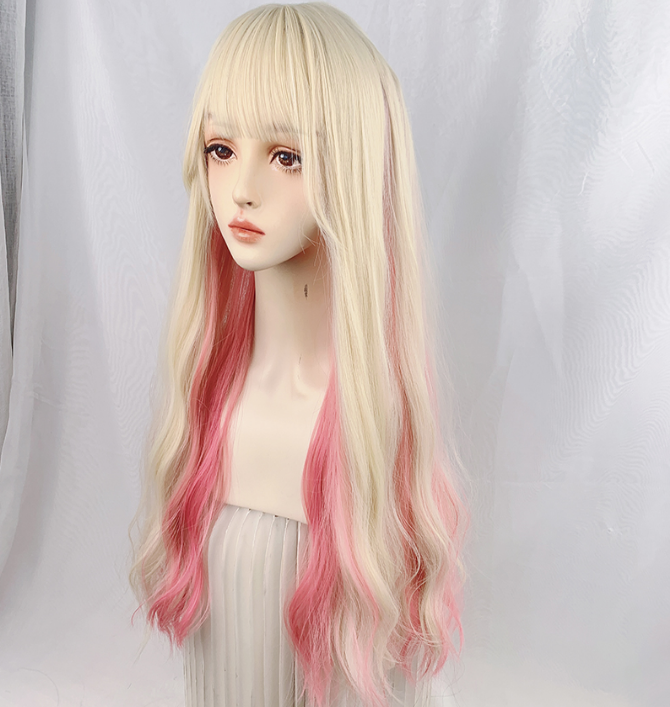 Review for lolita gold highlighting pink wig yv30250 main image 0