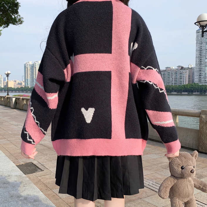 Japanese bow knit sweater yv30252
