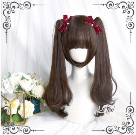 Lolita bobo head wig + cute ponytail yv30255