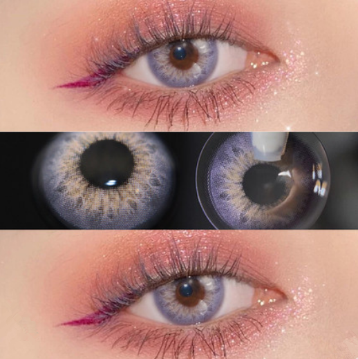 Purple contact lenses (two pieces) yv30296