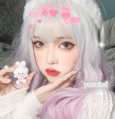 lolita silver gradient pink blue wig yv30316