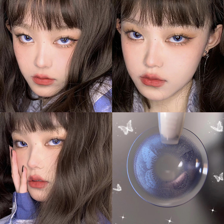 Butterfly blue contact lenses (two pieces) yv30334