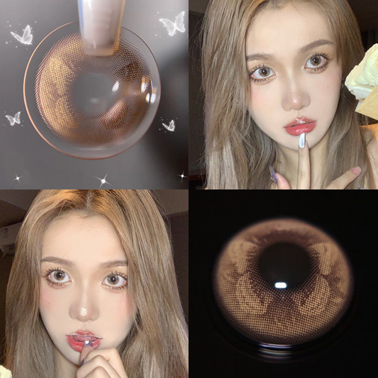 Butterfly brown contact lenses (two pieces) yv30333