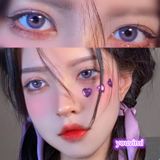 Purple contact lenses (two pieces) yv30337