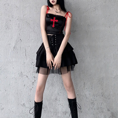 Cross top + cake skirt yv30340