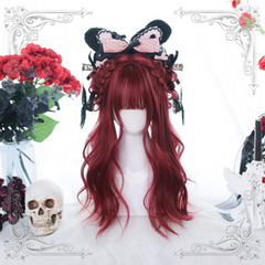 Lolita red curly wig yv30341