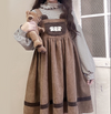 Cute shirt + bear strap skirt yv30366