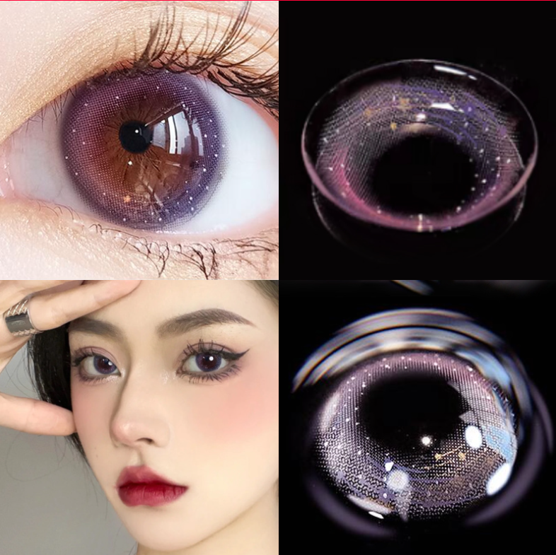 Purple contact lenses (two pieces) yv30389