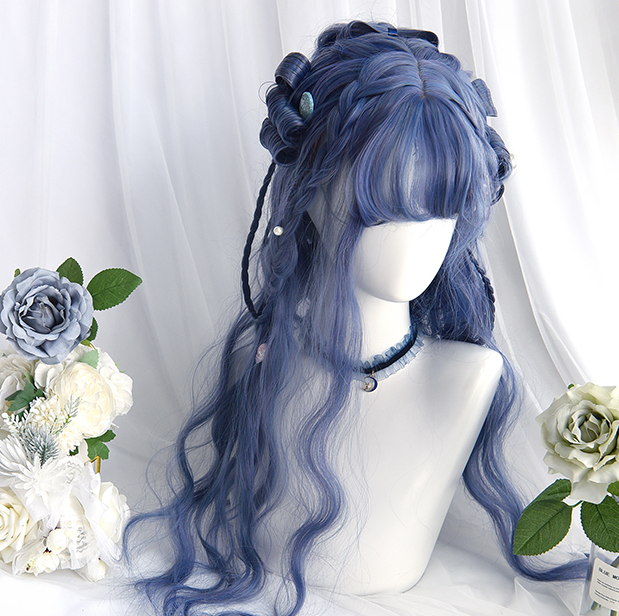 Review for Blue lolita long curly hair wig YV43854 main image 0