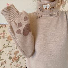 Cute cat turtleneck sweater yv30403
