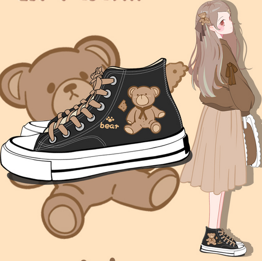 Cute bear canvas shoes yv30504