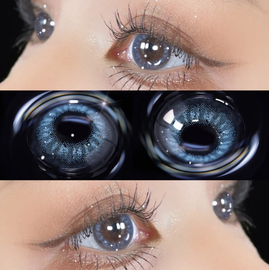 Blue  contact lenses (two pieces) yv30552