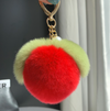 Cute peach hair ball keychain pendant yv30558