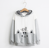 Japanese cute cat hoodie yv30588