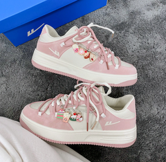 cute pink casual shoes yv30615