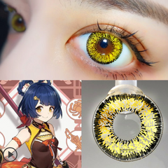Yellow contact lenses (two pieces) yv30702