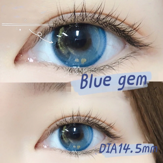 BLUE GEMSTONE CONTACT LENSES(TWO PIECES) yv30722