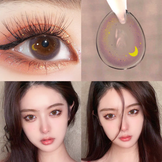 Moon pink contact lenses (two pieces) yv30726