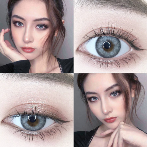 grey contact lenses (two pieces) yv30733