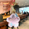 Cute quicksand cherry blossom keychain pendant yv30760
