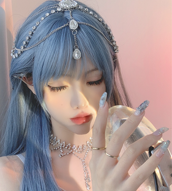 Japanese Harajuku blue wig yv30788