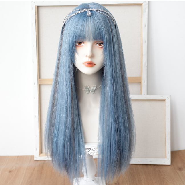 Japanese Harajuku blue wig yv30788