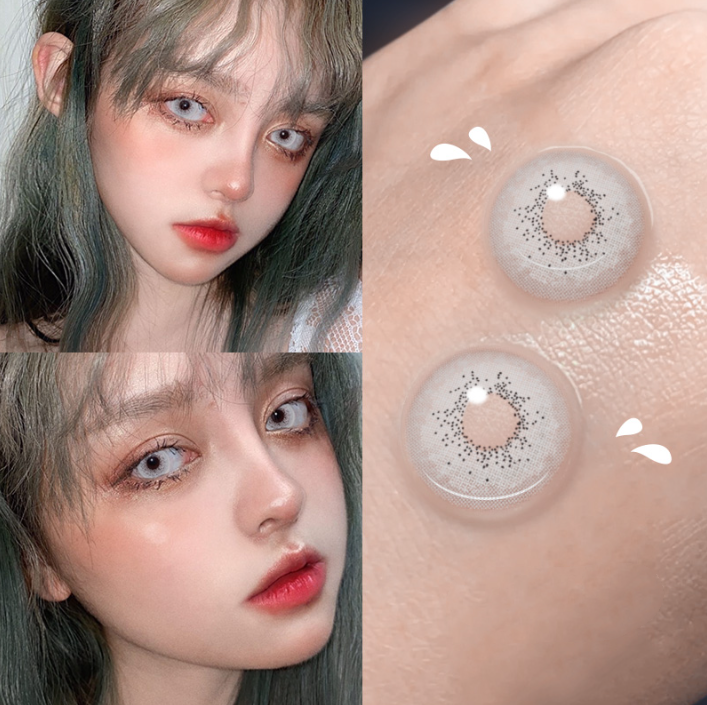 grey contact lenses (two pieces) yv30846