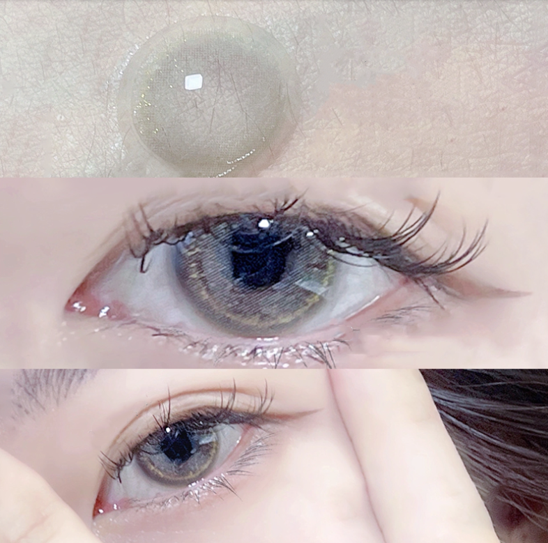 grey contact lenses (two pieces) yv30870