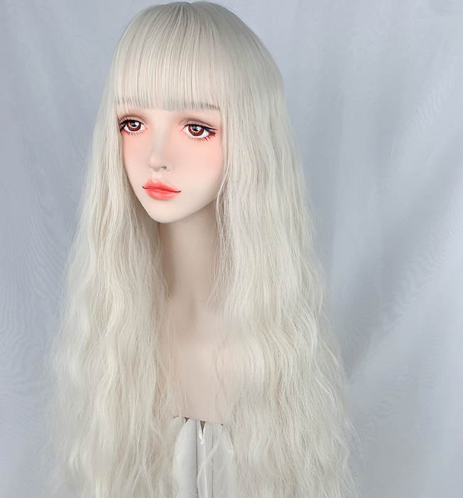 Lolita light golden long curly wig yv43603 main image 0