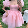 Cute mesh puffy dress yv30965